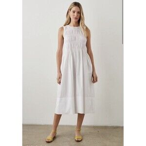 Rails Sleeveless White Midi Dress